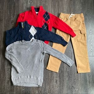 Boys Tommy Hilfiger Sweaters, Gap Kids Sweater, & Old Navy Khakis - Size 5